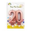 Number 20 Rosegold Candle