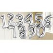 Number 4 Silver Foil Balloon