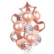 14-Piece Star And Heart Shaped Confetti Foil Latex Balloons