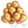 50-Piece Latex Decorative Party Golden Balloon Set 12inch
