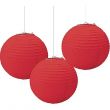 3-Piece Round Paper Lantern Set 9.5inch