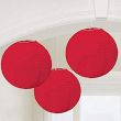 3-Piece Round Paper Lantern Set 9.5inch