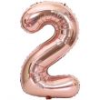 Number 2 Inflatable Rose Gold Foil Balloon