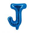 J Letter Blue Foil Balloon
