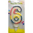 Numeric 6 Shape Candle