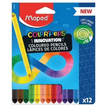 Maped Colorpeps innovations coloured pencils 12 cols