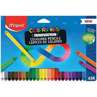 Maped Colorpeps innovations coloured pencils 24 cols