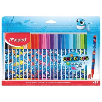 Maped Colorpeps Washable Felt tip pens 24 cols