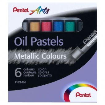 Pentel Oil Pastels Flerousent Cols 6 cols