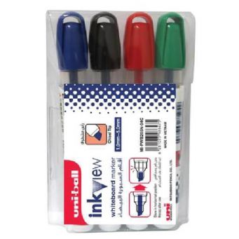 Uniball inkview whiteboard marker 4 cols Chisel