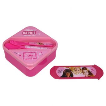 Barbie Lunch Box with Cutlery