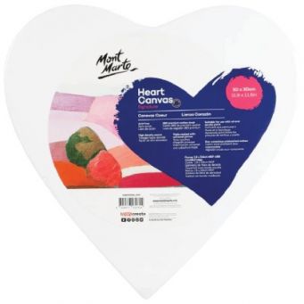 Mont Marte Canvas Stretched Heart 380 Gsm