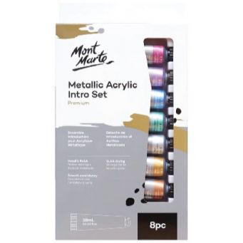 Mont Marte Metallic Acrylic Intro Set 8X18Ml