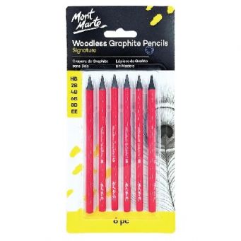 Mont Marte Graphite Pencil Woodless 6Pcs