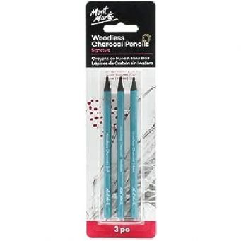 Mont Marte Charcoal Pencil Woodless 3Pcs