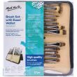 Mont Marte Brush Set W/Easel Wallet 17Pcs