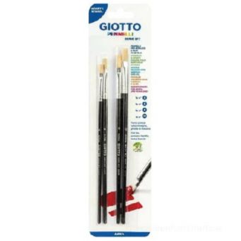 Giotto Flat Brushes 577 4Pcs (No 4/6/8/10)