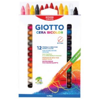 Giotto Crayons Wax 12Pcs Cera Bicolor