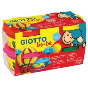 Giotto Super Soft Mod.Dough 4X100G(Red,Pink,Yellow,Green)