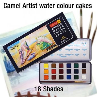 Camlin watercolor Artist cakes 18 colors