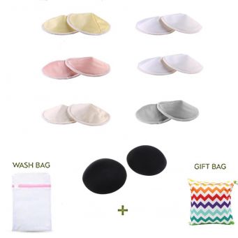 Washable Breast Pads+Laundry Bag and Storage Bag