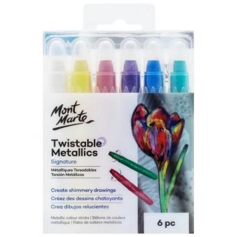 Mont Marte Signature Twistable Colour Sticks Metallic