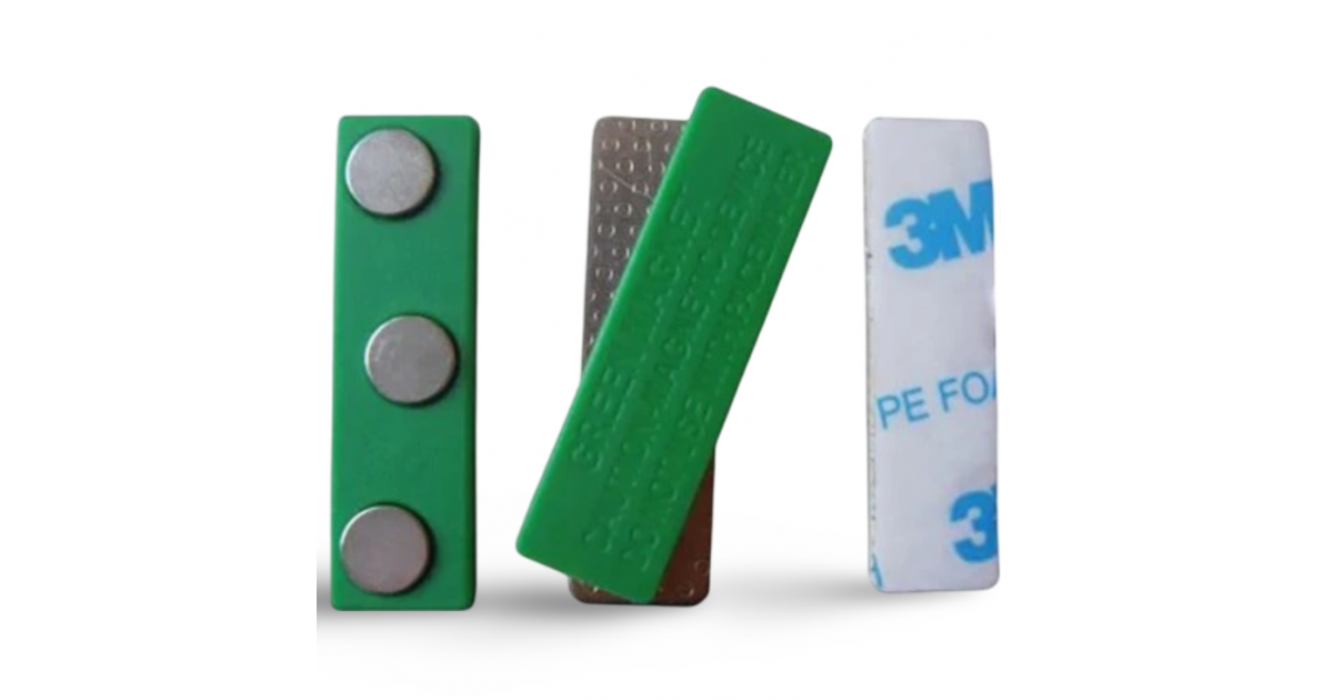 Badge Magnet – Green 45x13mm Set Of 10 | sandhai.ae