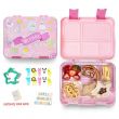 Eazy Kids 5 & 4 Convertible Bento Lunch Box wt Sandwich Cutter Set 