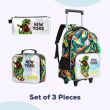  17" Set of 3 Trolley School Bag Lunch Bag & Pencil Case New