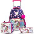 Set of 3 Trolley School Bag Lunch Bag & Pencil Case 