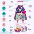 Set of 3 Trolley School Bag Lunch Bag & Pencil Case 
