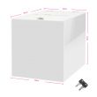 White Acrylic Ballot Box with Lock 50 cm