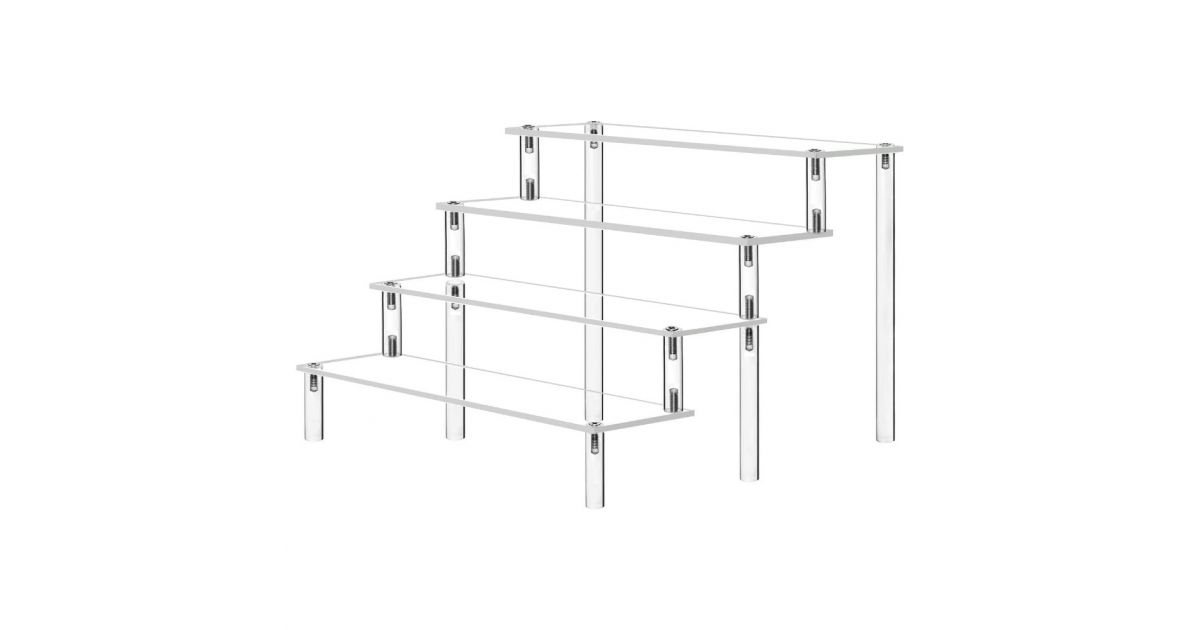4 Tier Organizer Shelf | Clear Acrylic Multi-Layer Rack UAE | sandhai.ae