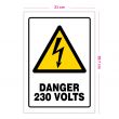 Danger 230 Volts Warning Sign