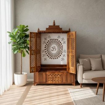 Grand Wooden Mandir for Home