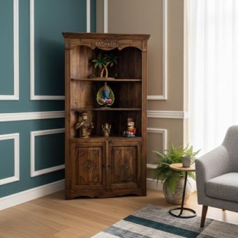 Solid Wood Corner Shelf 