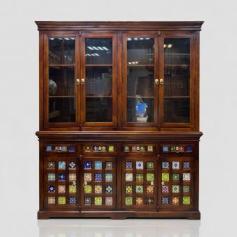 Red Wood Crockery Cabinet 