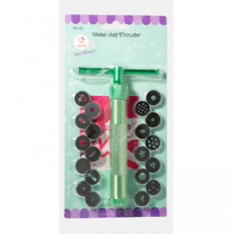 Metal Clay Extruder + 20 discs with various designs