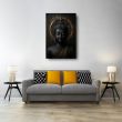 Black Buddha Canvas Painting 50 x 75 cm printed in high resolution on premium canvas with a firmly stretched wooden frame for elegant home and office wall d&eacute;cor.