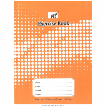 A5 size 4 Line Left Margin Exercise Book, 100 Pages - 6pcs