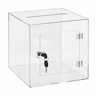 Clear Acrylic Donation Box with Keys