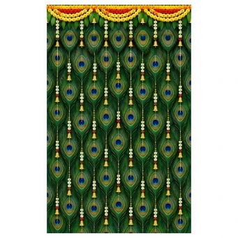Golu Backdrop Peacock Feather