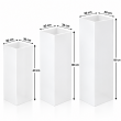 White Acrylic 3-Step Pedestal Display Set with Measurement