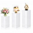 White Acrylic 3-Step Pedestal Display Set