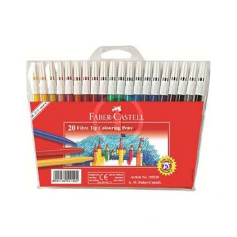 Faber-Castell 20 Fibre Tip Color Pens Sketch Pen School Office