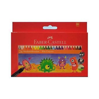 Faber-Castell 24 Color Jumbo Round Wax Crayons Multicolo