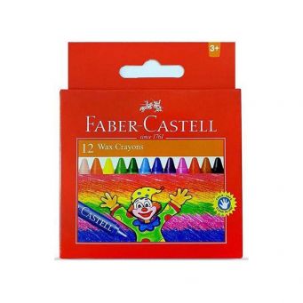Faber-Castell 24 Color Regular Round Wax Crayons Multicolor