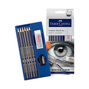 Faber-Castell Gold Faber Degree Pencil Eraser Sharpener Graphite Sketch Set