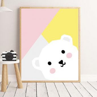 Abstract Bear Wall Art Print