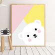 Abstract Bear Wall Art Print